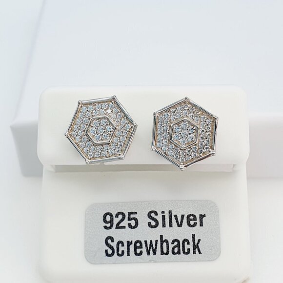 "925 Sterling Silver Cubic Zirconia Earrings,U19254840 - Picture 9 of 11